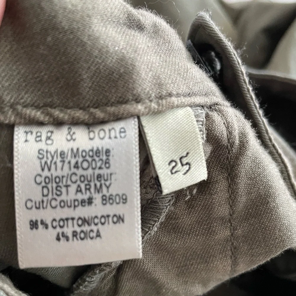 Rag & Bone Skinny Khaki Green Cargo Pants - Picture 10 of 12